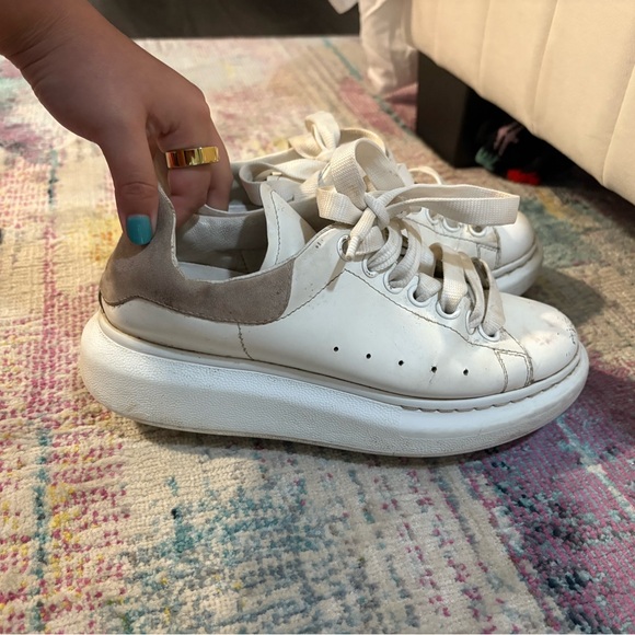 Mcqueen Sneaker Alexander Mcqueen Argento White And Silver
